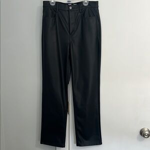 Black Faux Leather Pants